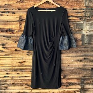 RALPH LAUREN | Elegant Black Dress with Bell Sleeves 10